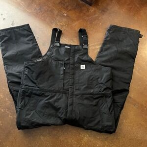 Carhartt Yukon Extremes Mens 3XL Tall Black Insulated Bib Overalls 3M Thinsulate